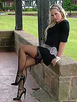 Stiletto heels nylons